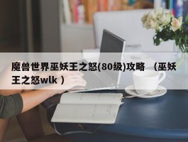 魔兽世界巫妖王之怒(80级)攻略 （巫妖王之怒wlk ）