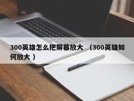 300英雄怎么把屏幕放大 （300英雄如何放大 ）