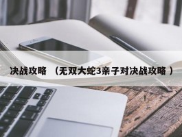 决战攻略 （无双大蛇3亲子对决战攻略 ）