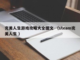 完美人生游戏攻略大全图文 （steam完美人生 ）