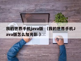 我的世界手机java版 （我的世界手机Java版怎么加光影 ）