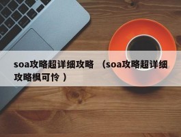 soa攻略超详细攻略 （soa攻略超详细攻略枫可怜 ）